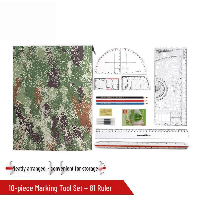 Topographic Map Drawing Ruler Set