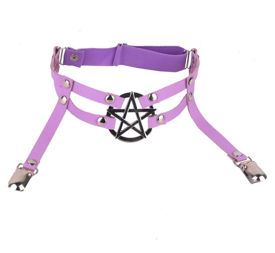 Adjustable Five-Pointed Star Leg Ring with Duckbill Buckle Garter