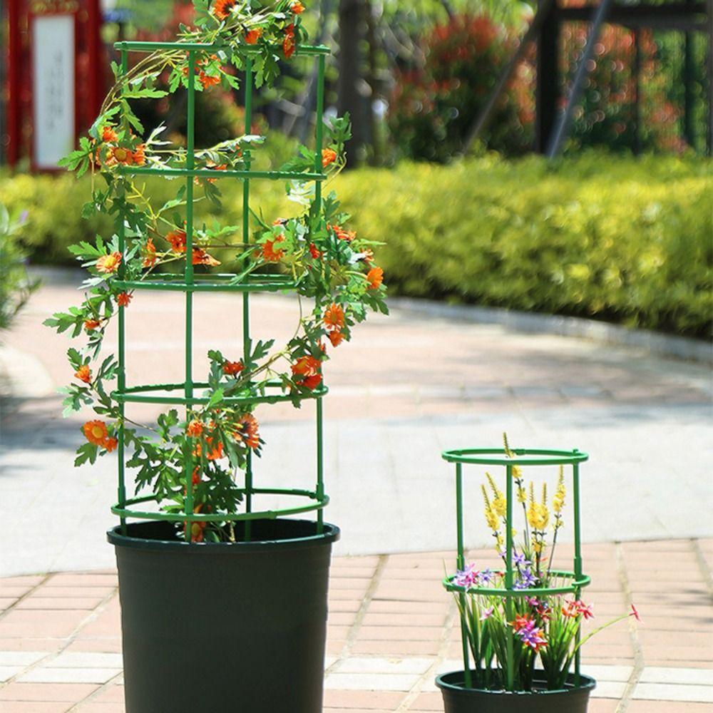 10Layers Plant Support Pile Stackable Flower Ring Support Rack Indoor Flower Plants