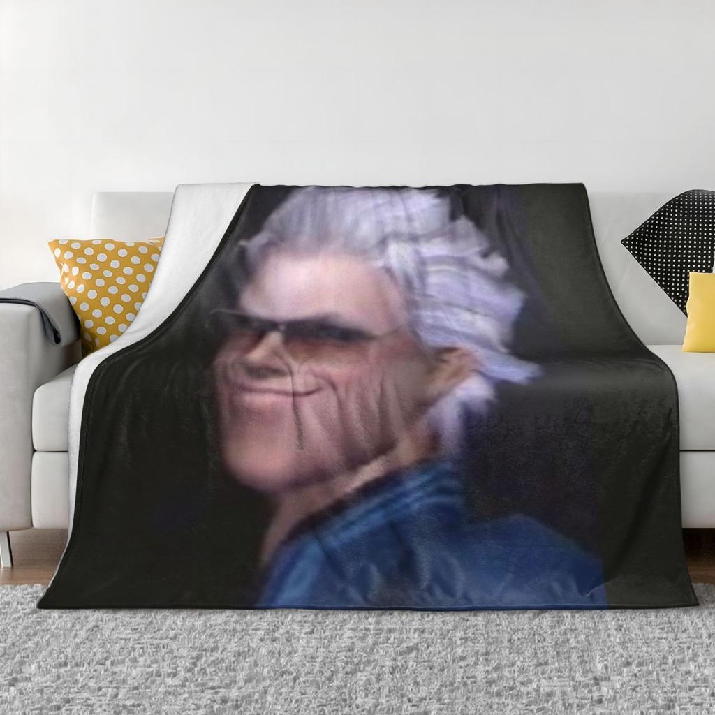 Vergil From The Devil May Cry Series Blanket Warm Flannel Throw Blanket Bedspread for Bed Living room Picnic Travel Home Sofa