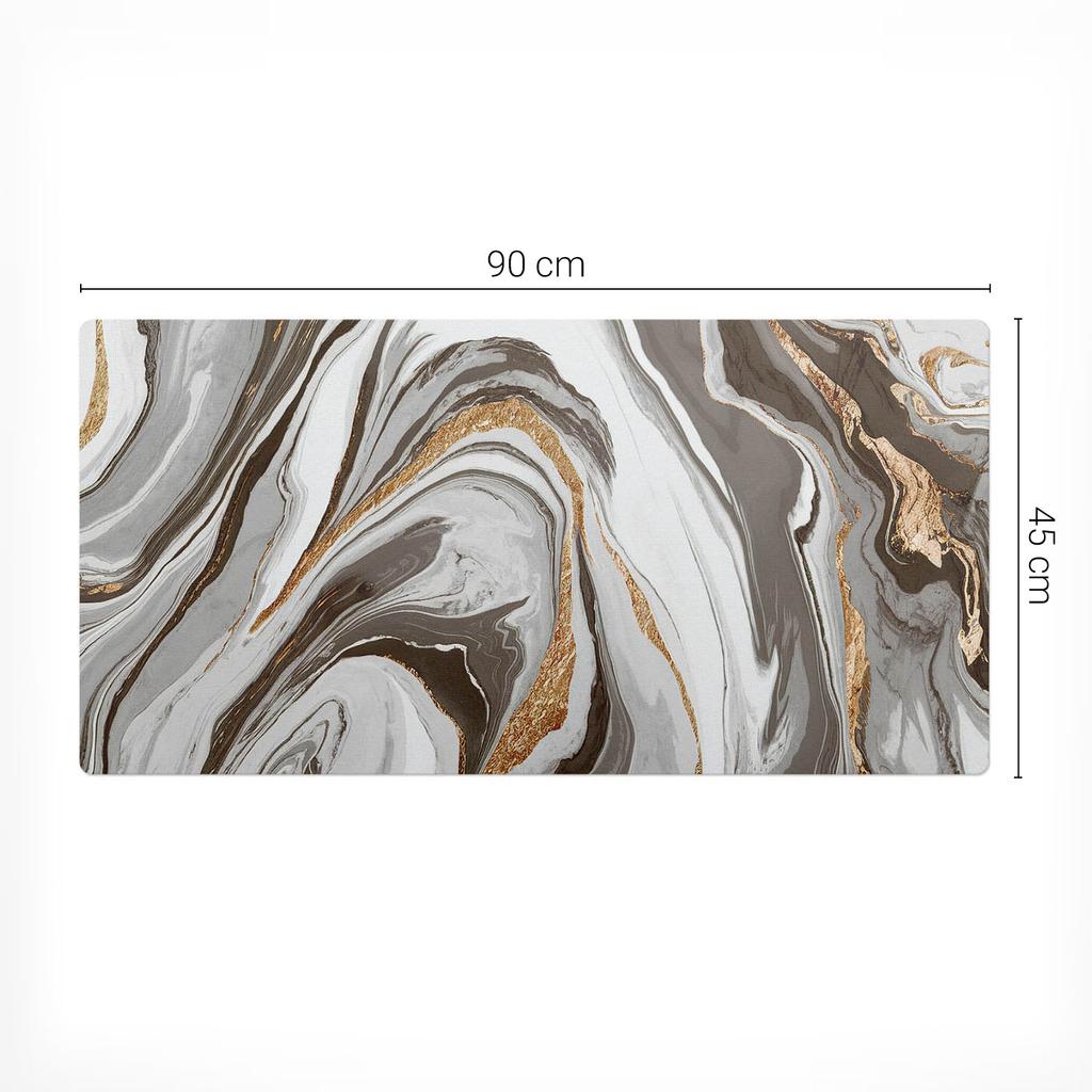 Vinyl Anti-Slip Gaming Desk Mat Abstract Waves 90x45 cm