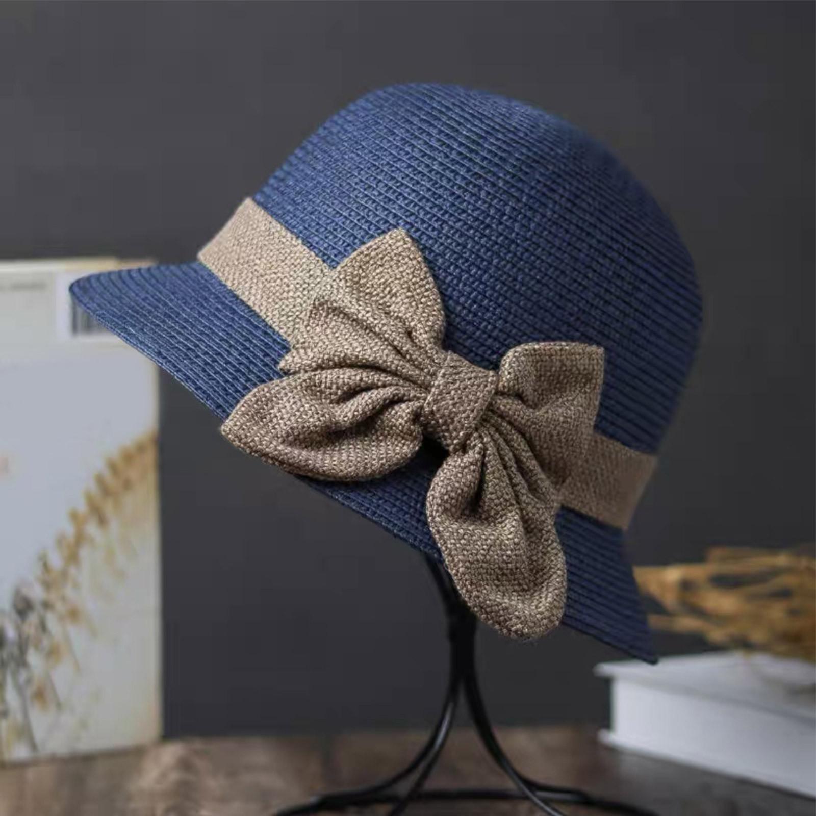 

Круглый цилиндр, мужской цилиндр, шерстяная шляпа, женская шляпа, парная шляпа, маленькая шляпа с закругленными краями для выступления на сцене французского джаза One Size тёмно-синий