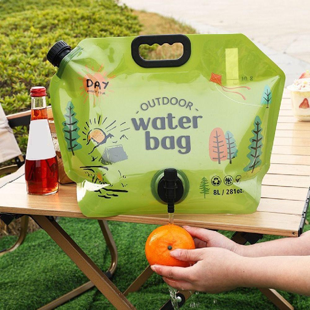 Portable Folding Water Bag Reusable Car Mounted Water Tank Outdoor Water Bag  Camping Supplies