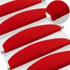 Self Adhesive Stair Protectors 15 pcs Red 80 x 24.5 x 3.5 cm