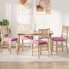 Seat Cushions 4 Pcs Pink 40 X 40 X 12 Cm Fabric
