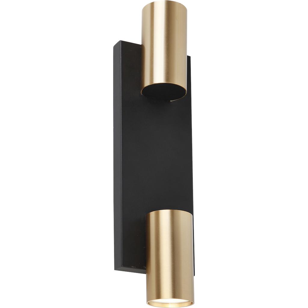 Arandela Genesis 2 Gu10 Preto Alumínio Milagro Ml0380