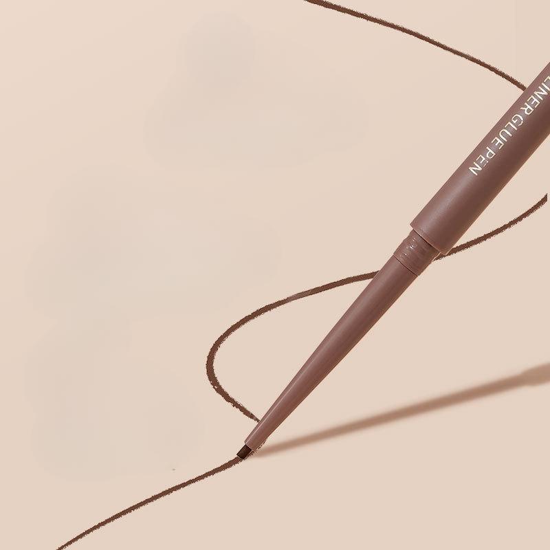 Ultra-fine Eyeliner Gel Pen 1.5mm, Not Easy To Smudge, Champagne Gold Lying Silkworm Pen, Easy To Use for Novices
