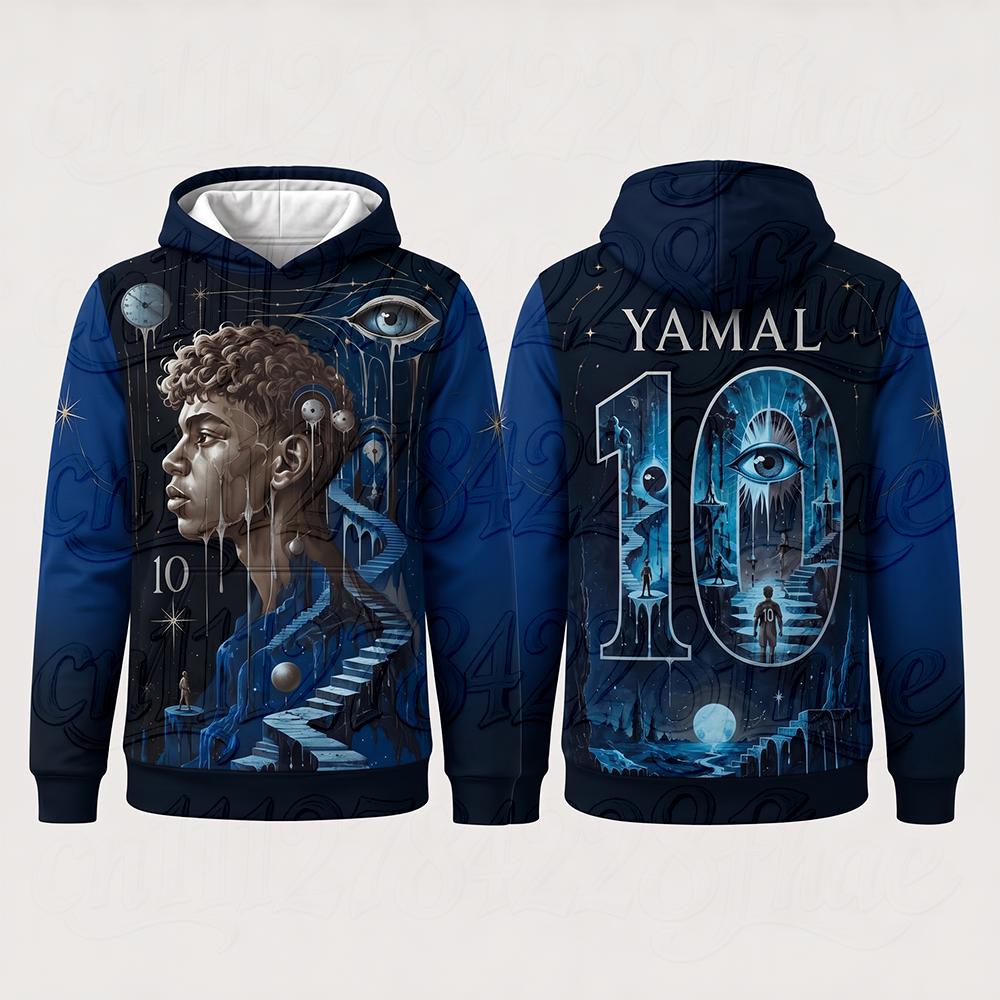 Abstract Soccer Art 3D Print Hooded Sweatshirt Long Sleeve Parent-Child Pullover Comfortable Loose Outerwear for Casual Wear Top