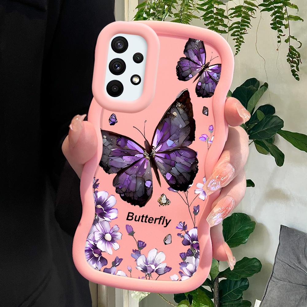 

Окрашенный узор Big Wave Edge Мягкий силиконовый материал Macaron чехол для телефона противоударный защитный резиновый чехол для Samsung Xiaomi Poco Redmi Xiaomi Poco C55