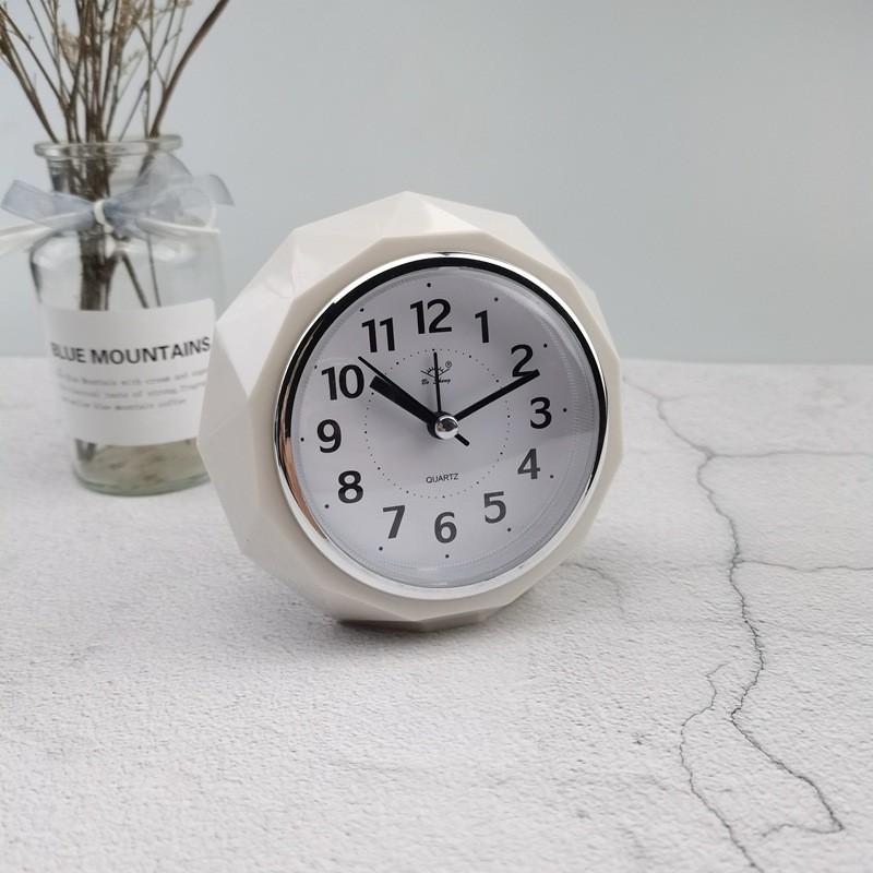 Diamond Faceted Bedside Alarm Clock With Dual Ringtones For Home Decor And Silent Mode
