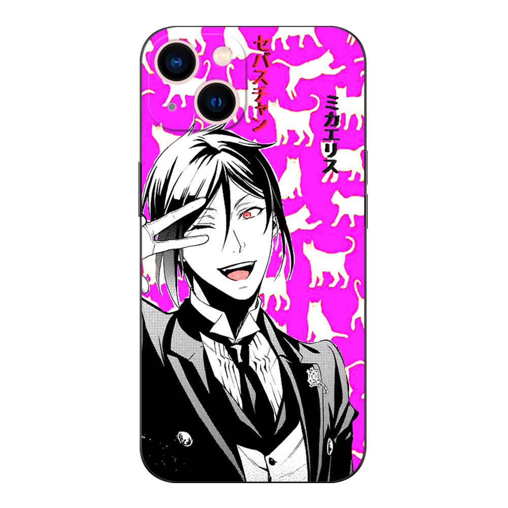Black Tpu Case For Xiaomi Redmi 5 5plus 6 6a 7 7a 8 8a Back Cover Black Butler