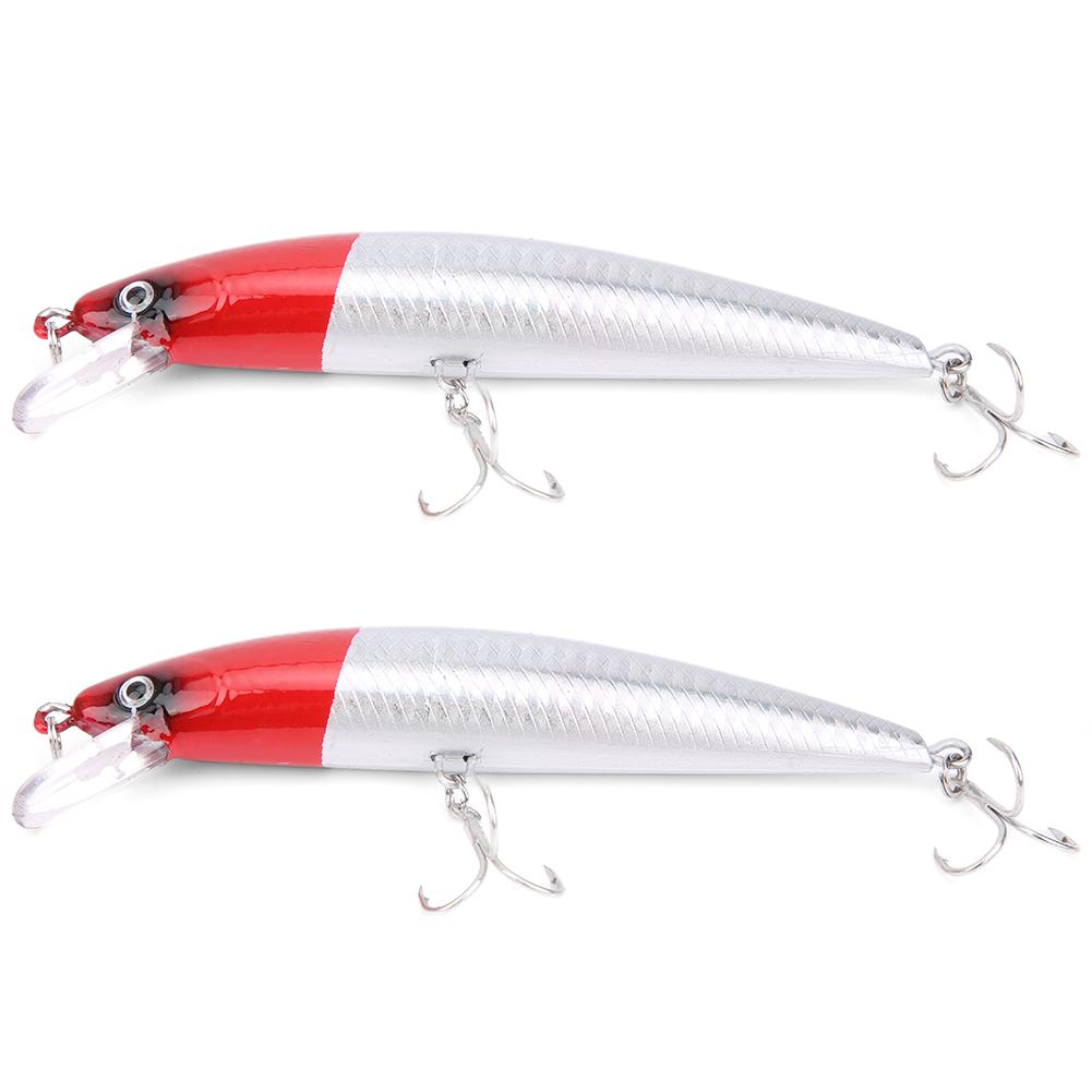 2PCS Sinking Minnow Lure Tongue Plate Artificial Simulation Lifelike Bait Fishing Tackle5#