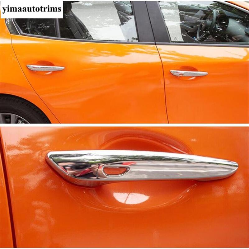 For Mazda 3  - 2025 Car Door Handle Decoration Protection Cover Trim ABS Chrome / Carbon Fiber Look Accessories Exterior Kit
