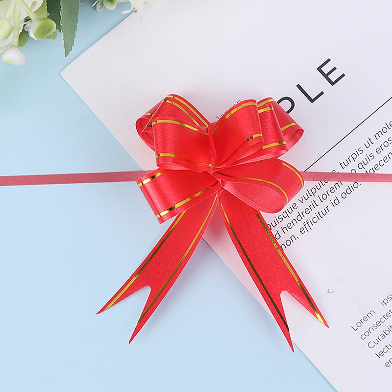 20 Pcs Ribbon Pull Bows Gift Knot Ribbon Wedding Gift Decoration Gift Wrapping Bows Packing Car Decor