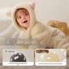 MiniBala Baby Anti-Static Coral Fleece Hooded Romper