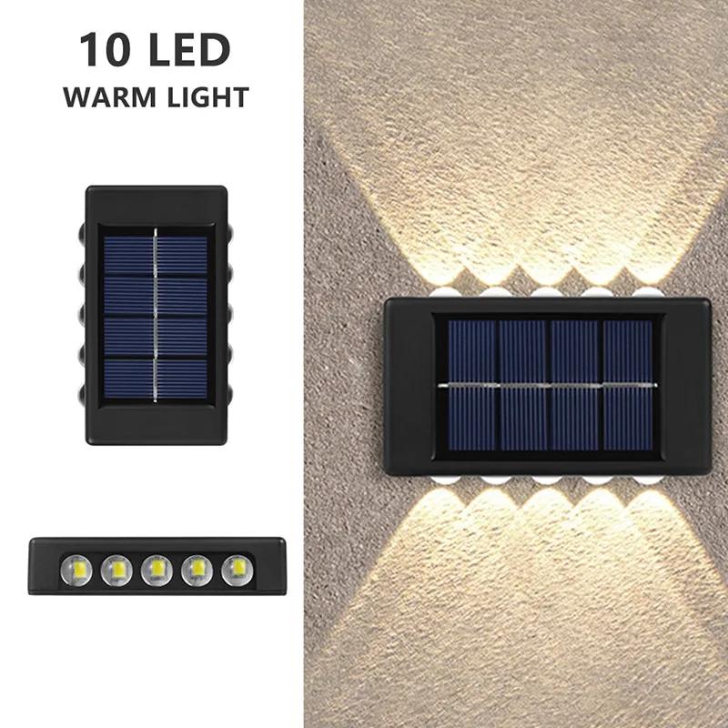 Outdoor Solar LED Wall Lights Waterproof Led Solar Lamp Up And Down Luminous Lighting For Garden Balcony Yard Street Decor Lamps