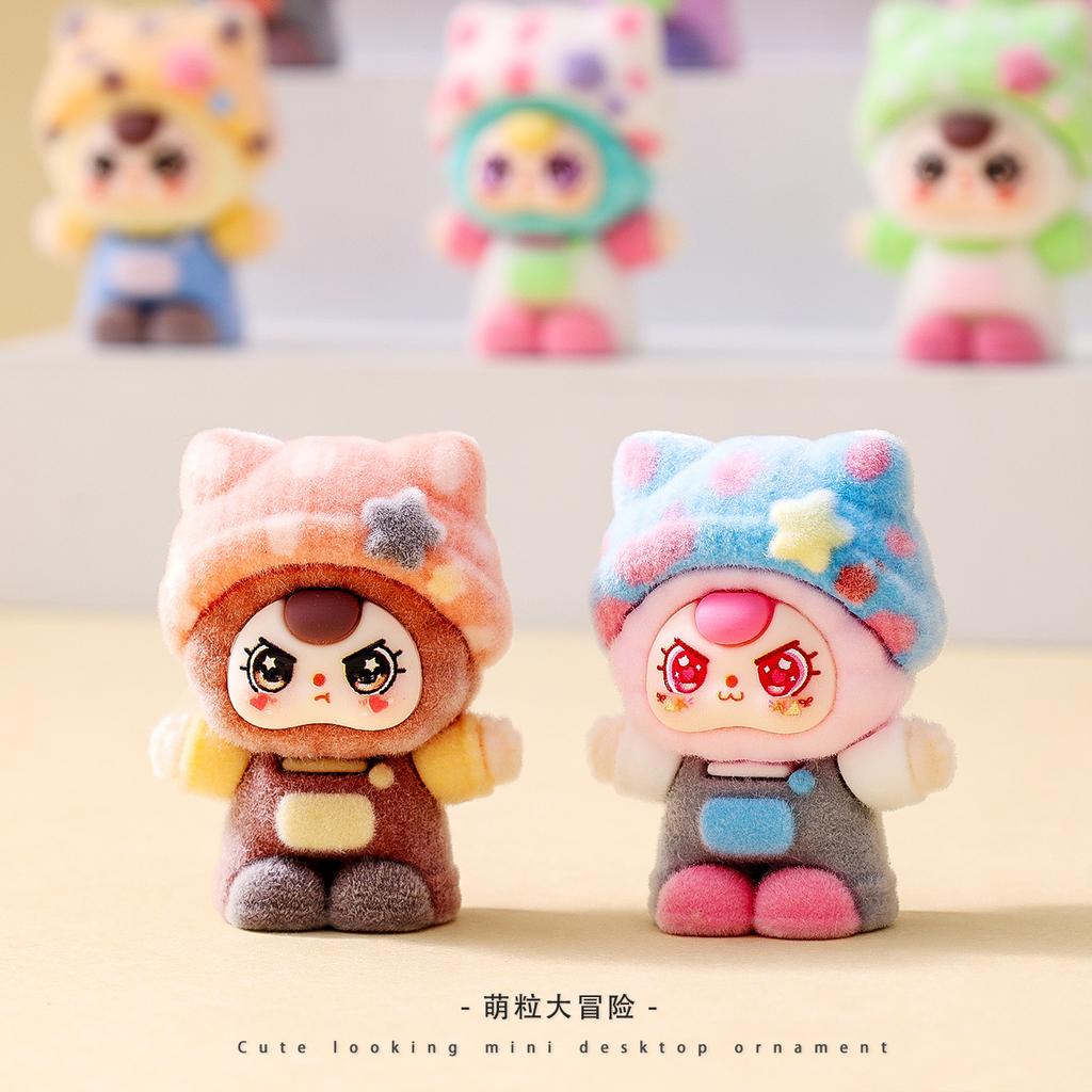 9pcs/10pcs Set Babythree Figure Toy Mini Cat Figurine Desktop Decoration Model Ornaments Toys Boys Girls Christmas Gifts