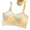 Cotton Sports Bra for Junior High & High School Girls - Seamless, Fixed Cup, Shockproof & Breathable