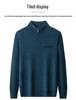 Men's Middle-Aged Casual Zipper Stand Collar Thickened Plus Velvet Base Layer Sweater - 2025 Autumn/Winter Collection