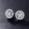 Xiyin Round Diamond Stud Earrings: European-American Fashion Zirconia Jewelry for Women