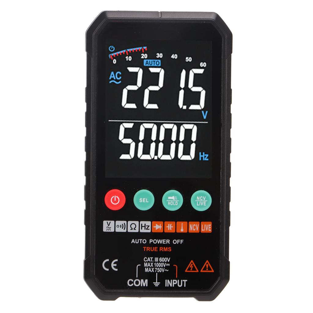 Digital Multimeter Automatic Identification Intelligent Anti Burn Portable Electrical Voltmeter Tester with HD Screen