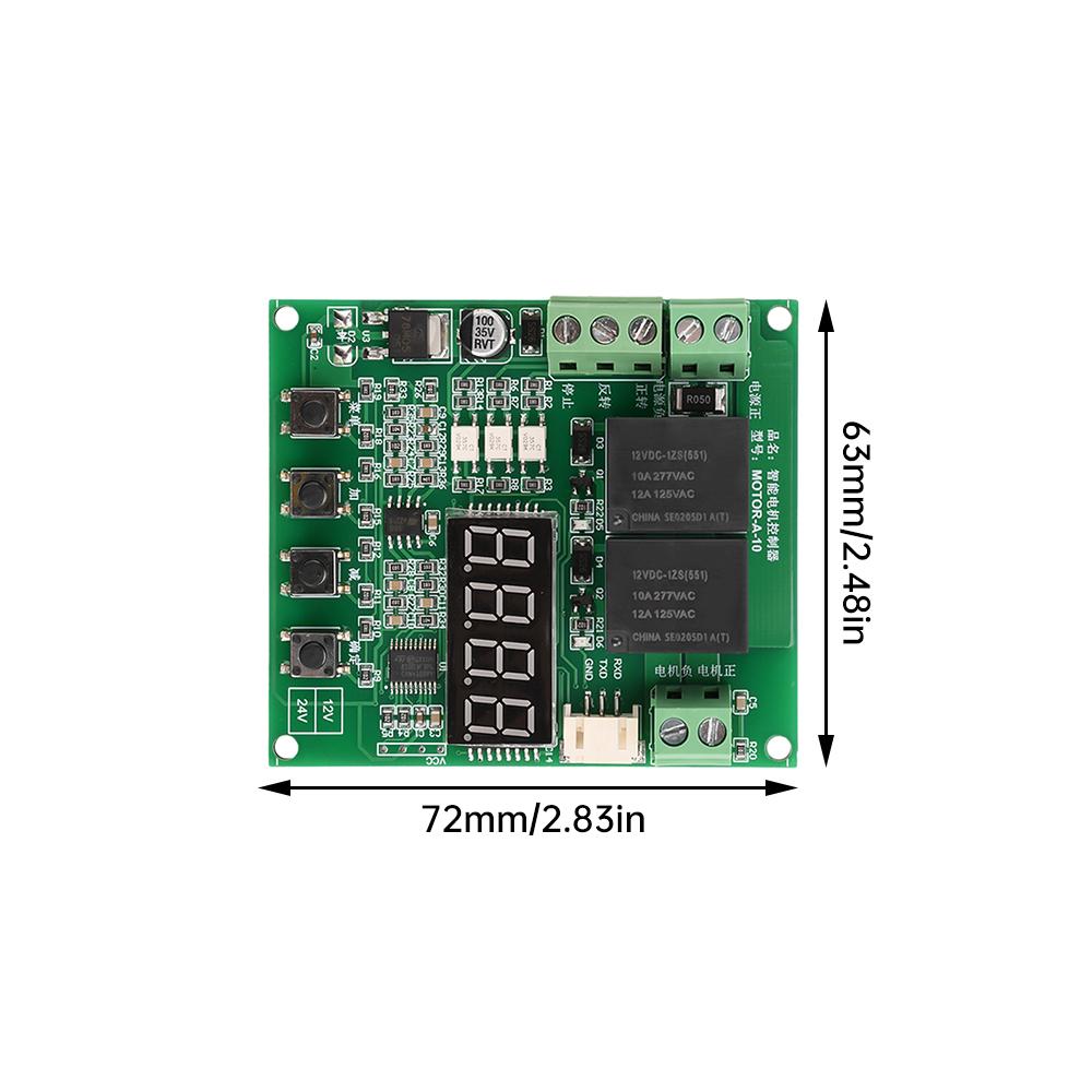 DC12V/24V Controller Drive Module Motor Forward Reverse With Limit Timing Overcurrent Blocking Protection Delay Control Module