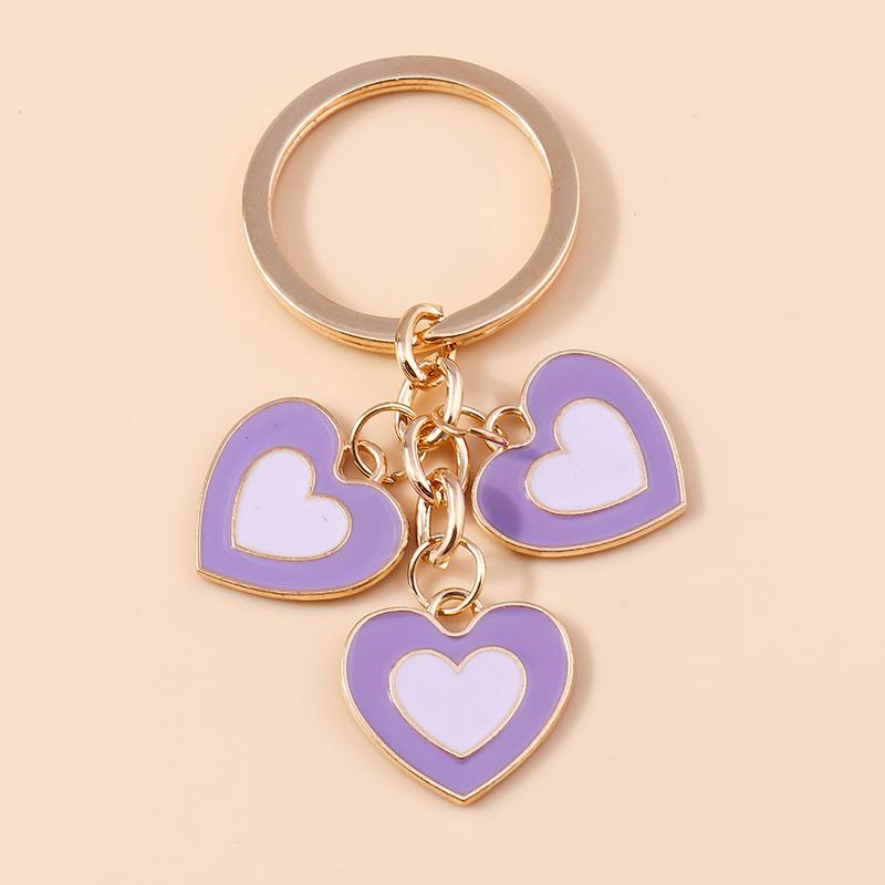 Pretty Enamel Flower Keychain Charms Sakura Key Ring Pendant for Car Key Holder Women Girls Handbag Decor DIY Jewelry Gifts