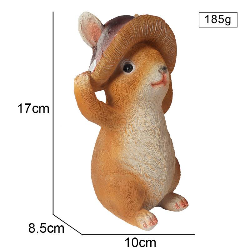 Reading Rabbit Gardening Animal Decoration Creative Resin Statue Garden Decoration