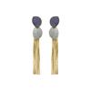 Luxenter Earrings with Blue Lacquer and 18k Gold Plating - Gori