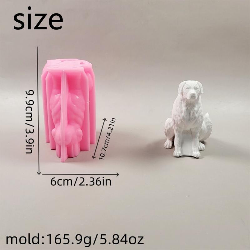 Lovely Animal Candle Molds 3D Dogs Silicones Mould Ornament Molds Casting Mould Craft Supplies for Home Decorations