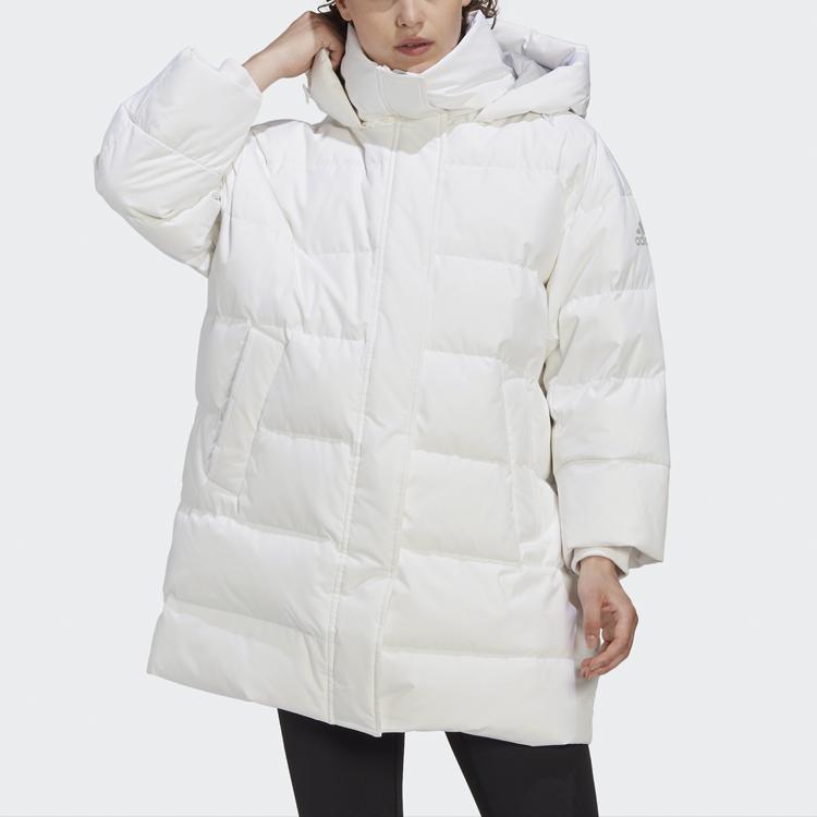 Adidas Oversize Down Jacket With Detachable Hood Women Outerwear White GE9987