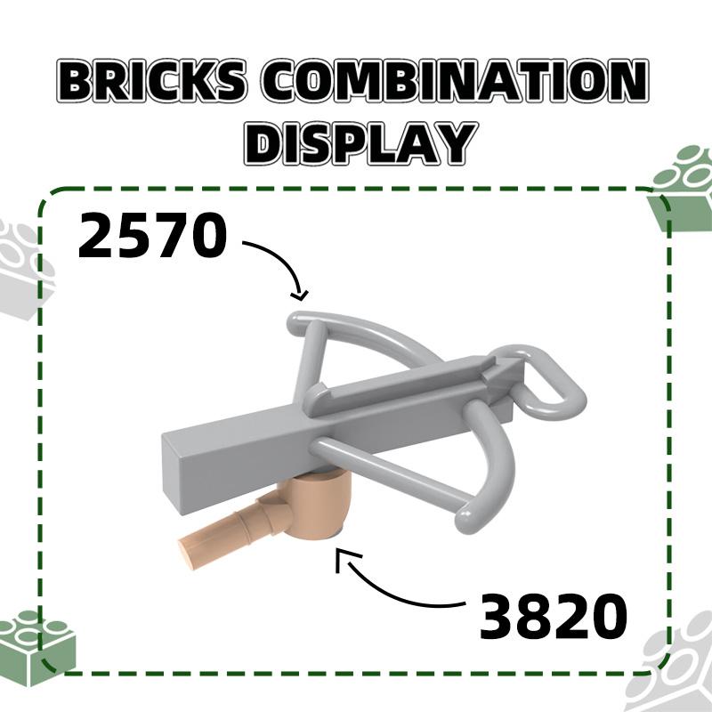 160Pcs/lot 2570 Cross Bow Construction Block Moc Bow Arrow Colour Accessories Works With featuring Brick DO IT YOURSELF Children's Toy Gift Idea Box