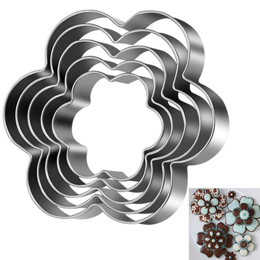 5Pcs Stainless Steel Heart Cookie Cutter Set Heart Shaped Pastry Cutters  Cookie Making
