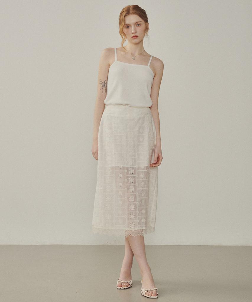 MELLY&ROSE Sheer Midi Skirt (315303)