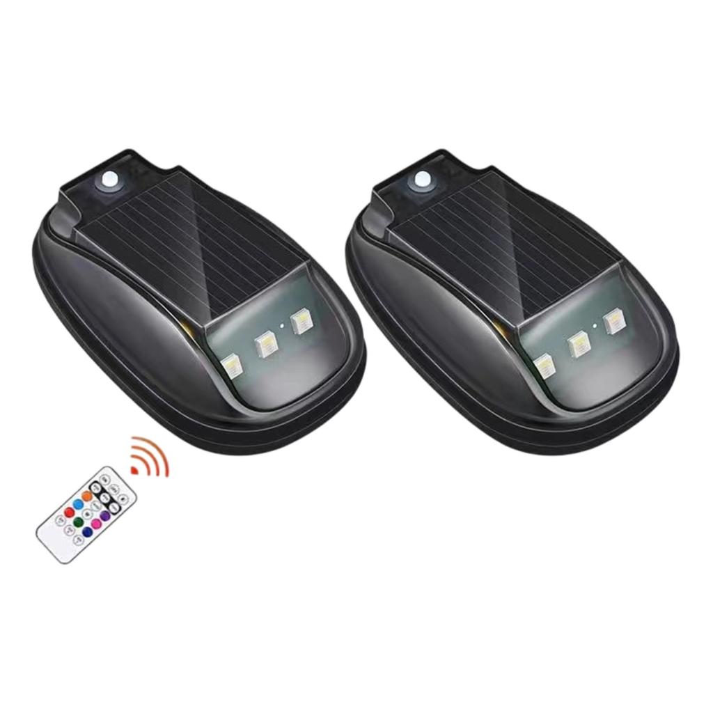 LED Roof Solar RGB Strobe Light With Remote Control , Multi,Color Car Exterior Decoration Lighting