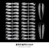 240PCS Nail Display Tips, Clear Fake Acrylic Nail Tips for Practice Foldable Flat-Back Pointed False Nail Art Display,Y7676-6778