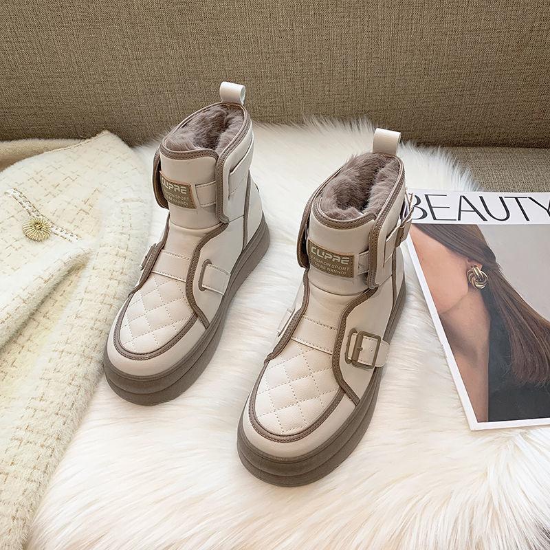 

Модные зимние сапоги женские Зима 2024 Распродажа Утепленные Самые продаваемые Белые Кожаные Меховые Ботинки для Женщин Ботильоны на Платформе Обувь Высокое Качество 35