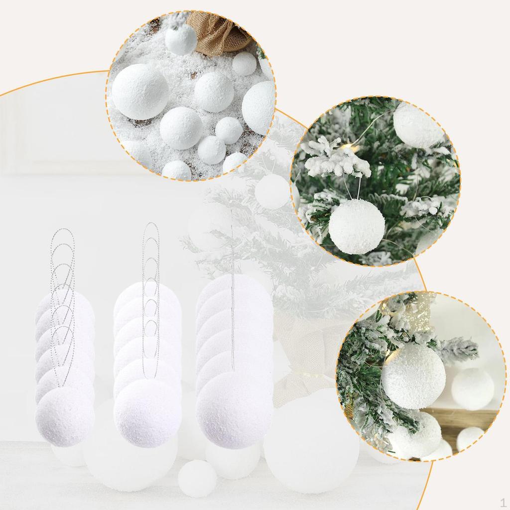 18x Christmas Balls Xmas Tree Decor Pendant DIY Craft Reusable Decorative Baubles Hanging Ornament