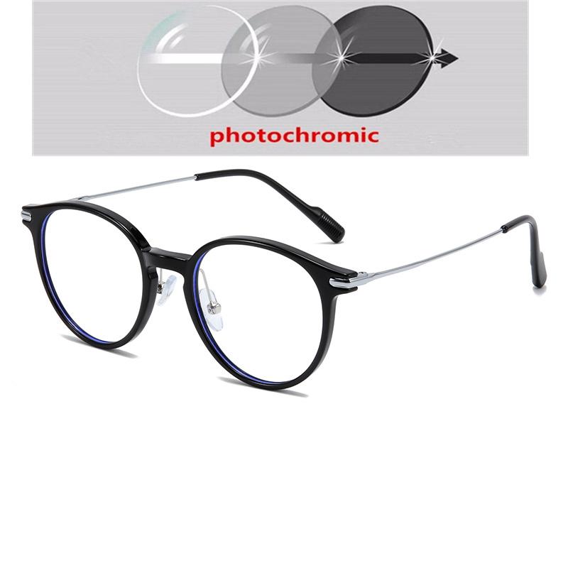 Black Gold Frame Anti Blue Rays Oval Prescription Glasses For The Nearsighted Women Men Myopia Spectacles 0 -0.5 -0.75 To -6.0