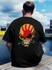 Retro Rockband Grafik T-Shirt - Schwarz Kurzarm Rundhals