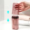 Travel Wash Cup Portable Mouthwash Cup Transparent Brushing Cup Tooth Tank Set Washing Toothbrush Toothpaste Toothbrush Box