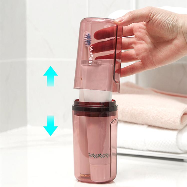 Travel Wash Cup Portable Mouthwash Cup Transparent Brushing Cup Tooth Tank Set Washing Toothbrush Toothpaste Toothbrush Box