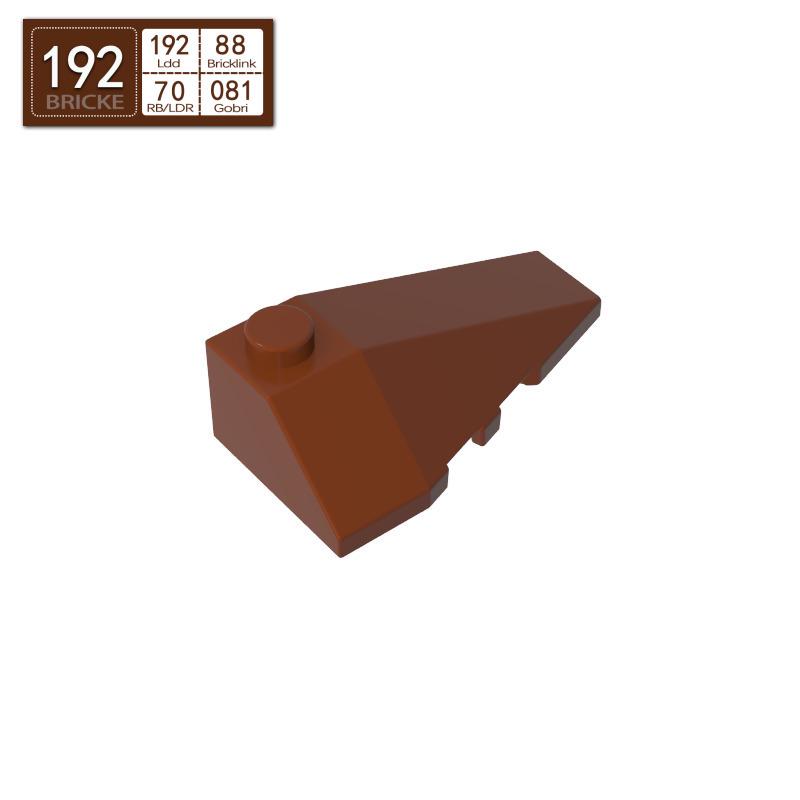 BRICKE Technic Right Wedge Brick 4x2 Compatible with LEGO 43711 - DIY Educational Loose Piece 40 pcs