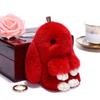 Häschen Schlüsselanhänger Superweiches Faux-Plüsch Liebliches Hasenpuppen-Plüschtier Rucksackdeko Farbiger Stoffhase Anhänger Kinderpuppen-Spielzeug Geburtstagsgeschenk