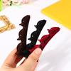 Beflockte Pony Haar Clip Kopfbedeckungen Frauen süße Haarspangen Hairgrip geflochtene Haarnadeln Haar-Accessoires