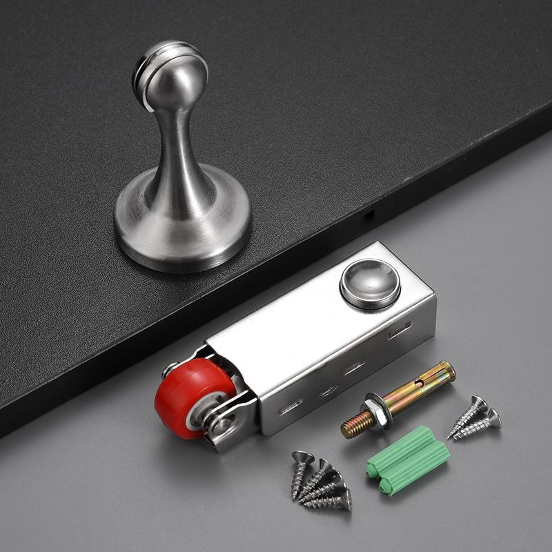 Silent Door Bottom Translation Wheels Anti Sagging Fixed Roller Furniture Anti-wear Load-Bearing Bottom Wheel Door Stop Pulley
