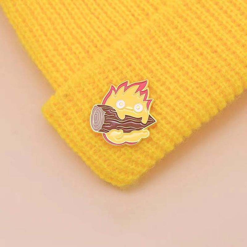 Anime Cartoon Flame Brooch - Cute, Versatile, and Funny Accessory for Students