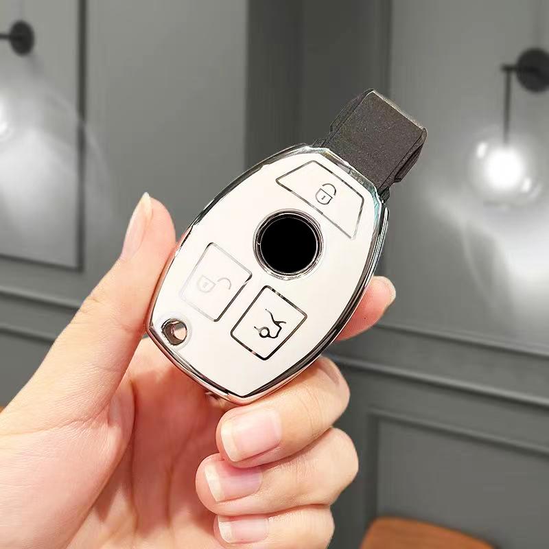 Shell For Mercedes Benz Cla Glc Glk W203 W212 C180 Glk300 Cls Slk W205 W212 X166 W176 W211 W204 W222 W463 Tpu Car Key Case Cover