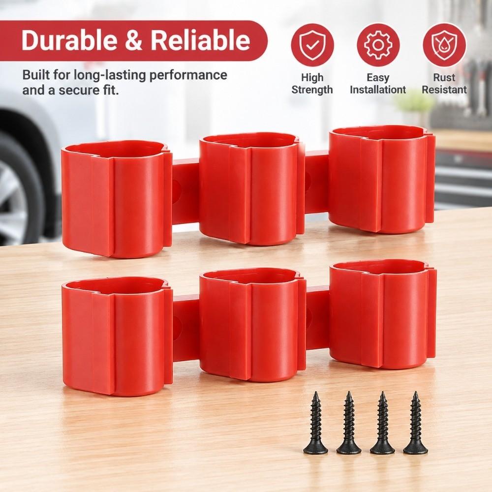 2pcs 12V Compatible Battery Tool Storage Holder Wall Mountable Tool Storage Rack For Milwaukee M12