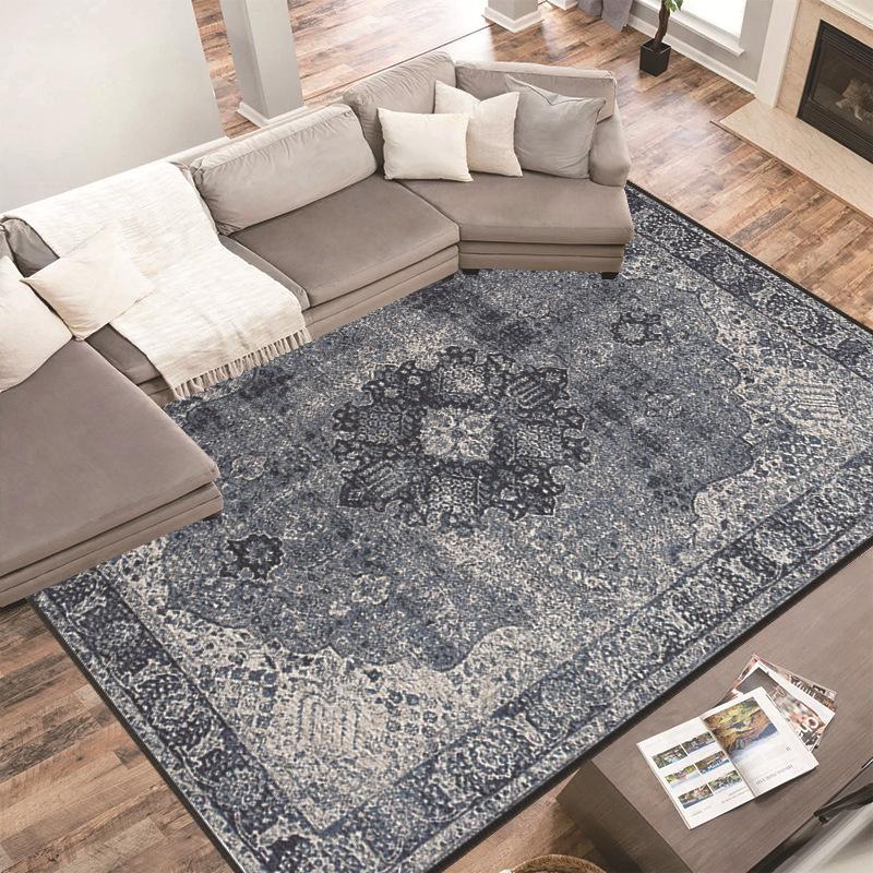 Persian Crystal Carpet Living Room Wear-Resistant And Easy-To-Take-Care Floor Mat Bedroom Dirt-Resistant Ethnic Style Decorative Mat